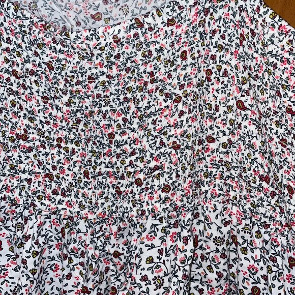 Sonoma Womens Floral Print Dress XL Adjustable Straps Sleeveless White Multi-Col - Picture 3 of 7